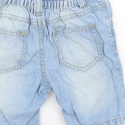 Little Rebel Baby Blue   Cropped Jeans Size 12-18 Months
