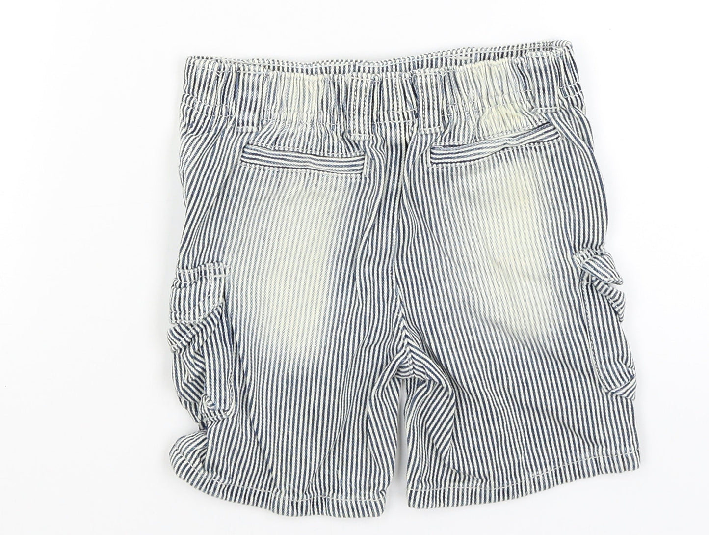 Baby Baby Blue Striped  Cropped Trousers Size 12-18 Months