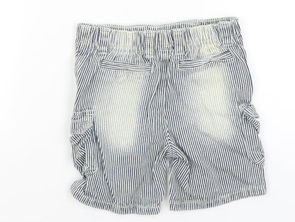 Baby Baby Blue Striped  Cropped Trousers Size 12-18 Months