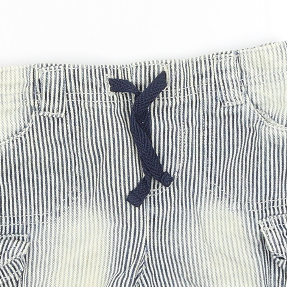 Baby Baby Blue Striped  Cropped Trousers Size 12-18 Months