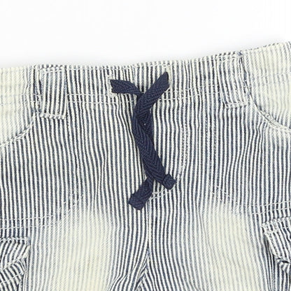 Baby Baby Blue Striped  Cropped Trousers Size 12-18 Months