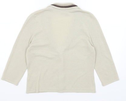 Womens UK Size 12 Minuet Beige Cardigan Jumper
