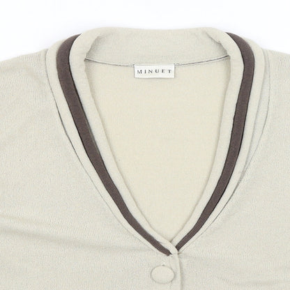 Womens UK Size 12 Minuet Beige Cardigan Jumper