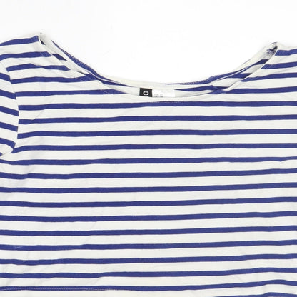 Womens UK Size XS H&M White Cropped Blouse