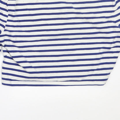 Womens UK Size XS H&M White Cropped Blouse