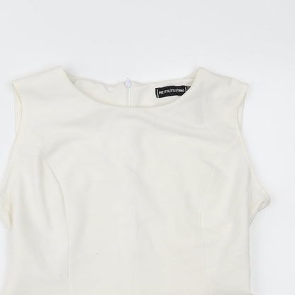 PRETTYLITTLETHING Womens White   Henley Jumper Size 8