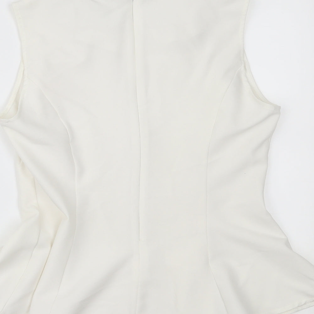 PRETTYLITTLETHING Womens White   Henley Jumper Size 8