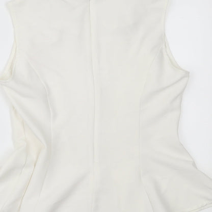PRETTYLITTLETHING Womens White   Henley Jumper Size 8