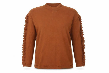 Womens UK Size L Papaya Brown Pullover Jumper