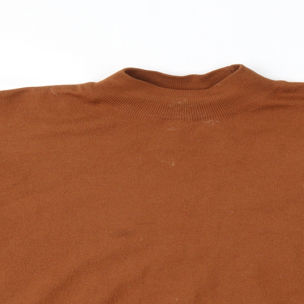Womens UK Size L Papaya Brown Pullover Jumper
