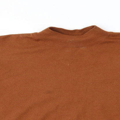Womens UK Size L Papaya Brown Pullover Jumper