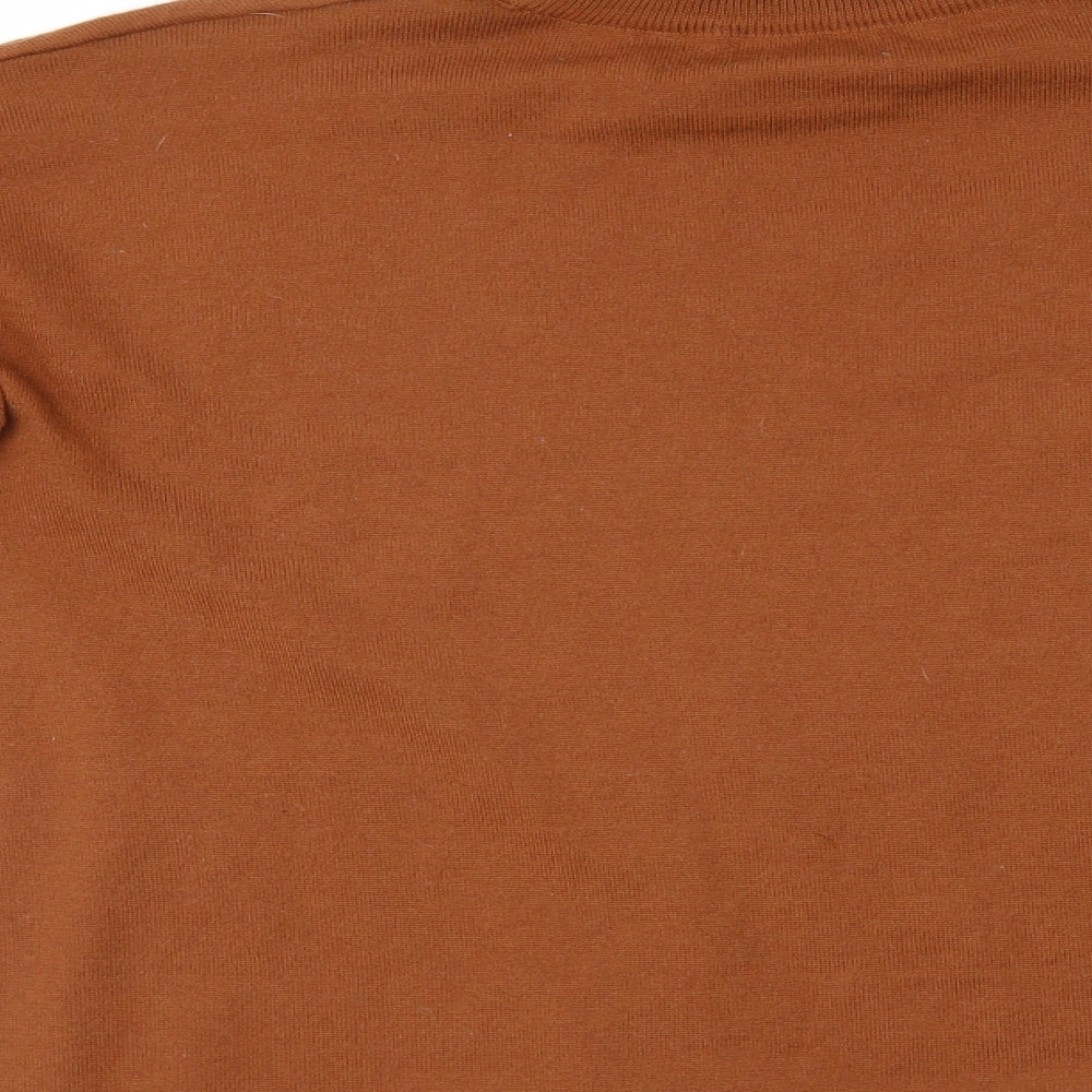 Womens UK Size L Papaya Brown Pullover Jumper