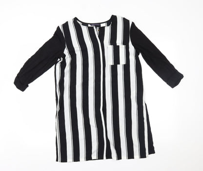 Womens UK Size 10 Marks and Spencer Black Basic Button-Up