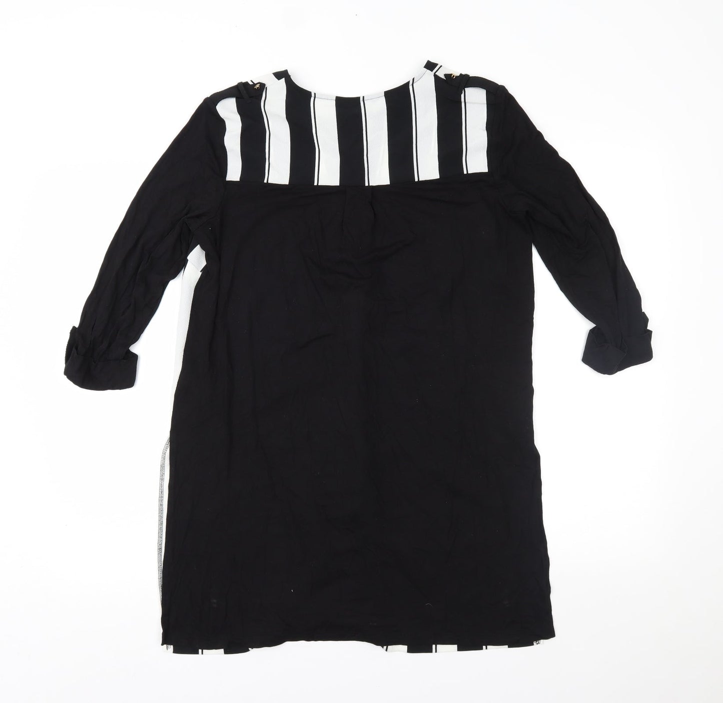 Womens UK Size 10 Marks and Spencer Black Basic Button-Up
