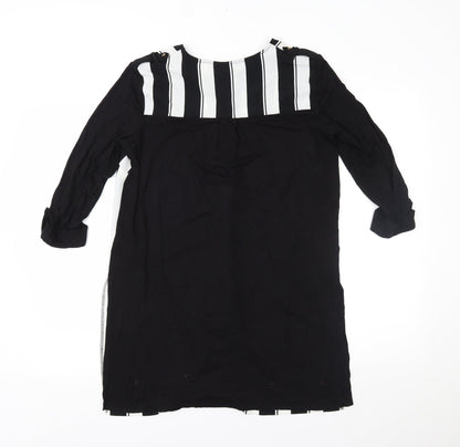 Womens UK Size 10 Marks and Spencer Black Basic Button-Up