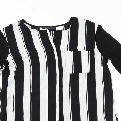Womens UK Size 10 Marks and Spencer Black Basic Button-Up