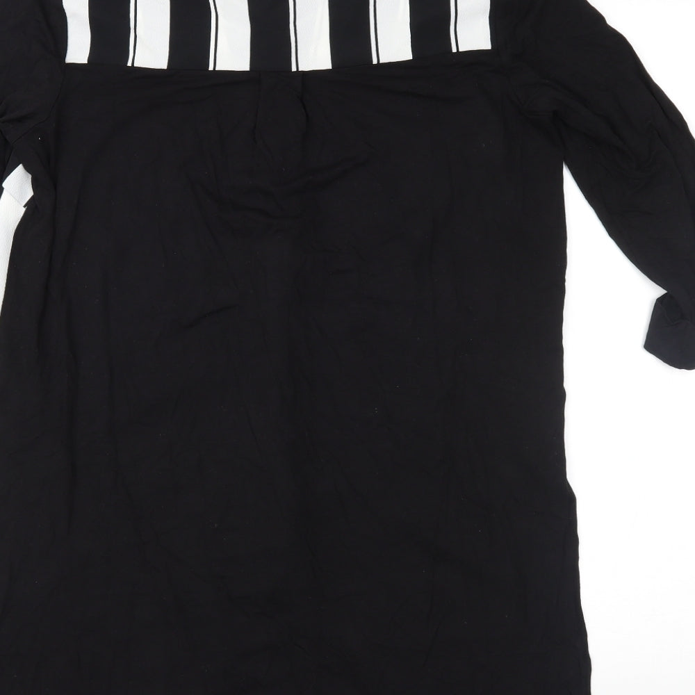 Womens UK Size 10 Marks and Spencer Black Basic Button-Up
