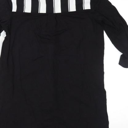 Womens UK Size 10 Marks and Spencer Black Basic Button-Up