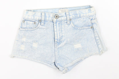 FOREVER 21 Womens Blue  Denim Hot Pants Shorts Size 24 in