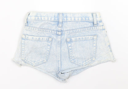 FOREVER 21 Womens Blue  Denim Hot Pants Shorts Size 24 in