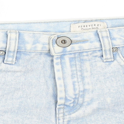 FOREVER 21 Womens Blue  Denim Hot Pants Shorts Size 24 in