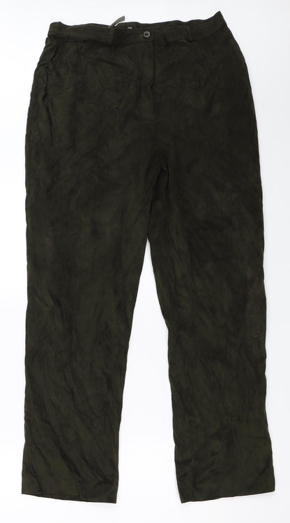 Womens UK Size 18 Gelco Regular Fit  Green Trousers