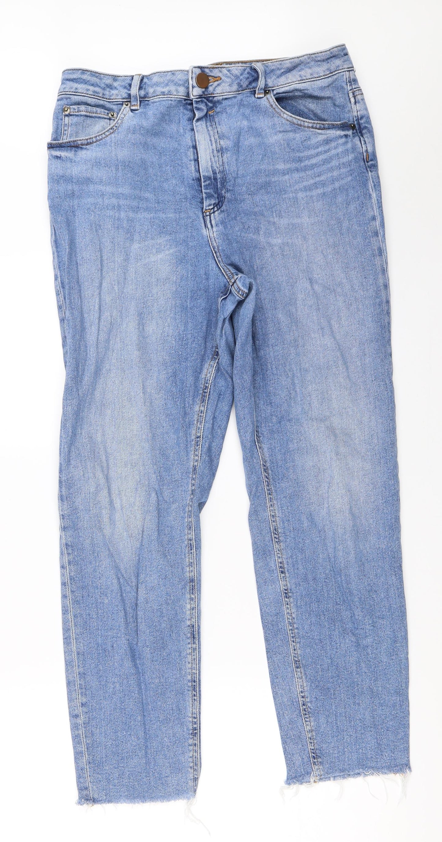 ASOS Womens Blue  Denim Straight Jeans Size 32 in L32 in