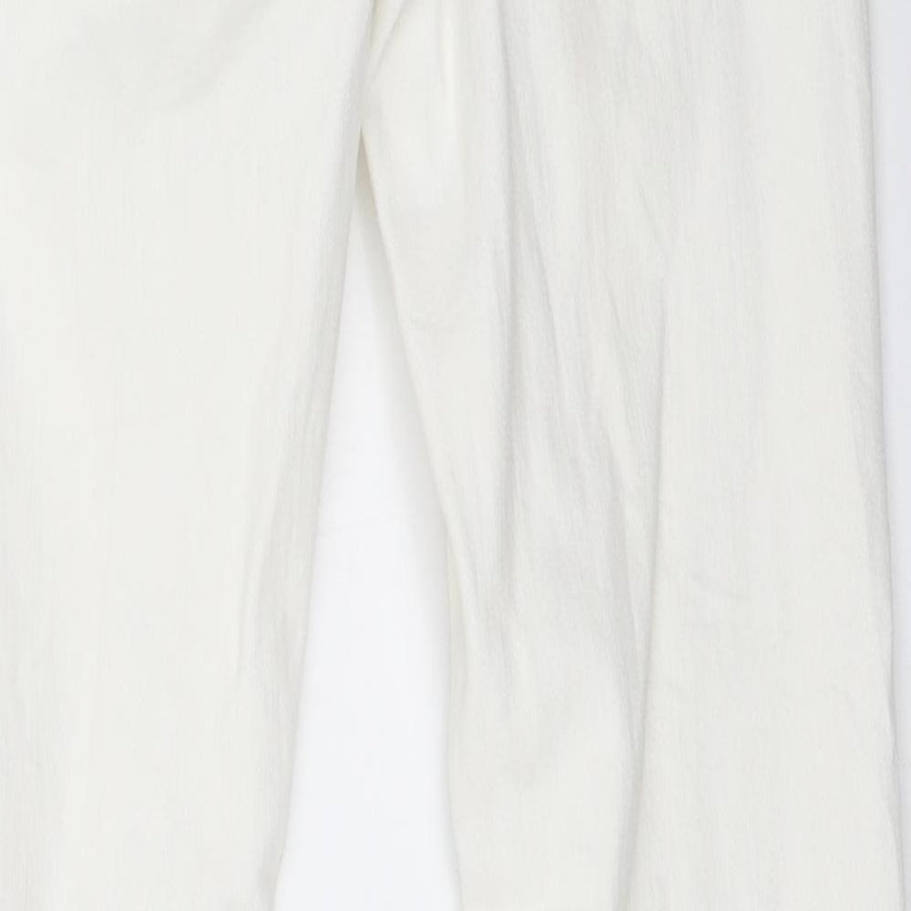 Topshop Womens White  Denim Straight Jeans Size 26 in L29 in