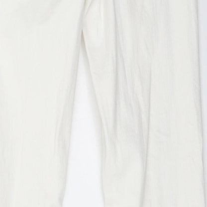 Topshop Womens White  Denim Straight Jeans Size 26 in L29 in