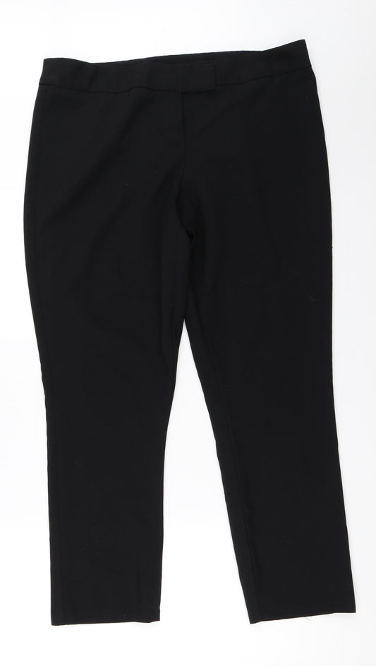 George Womens Black   Trousers  Size 16 L28 in