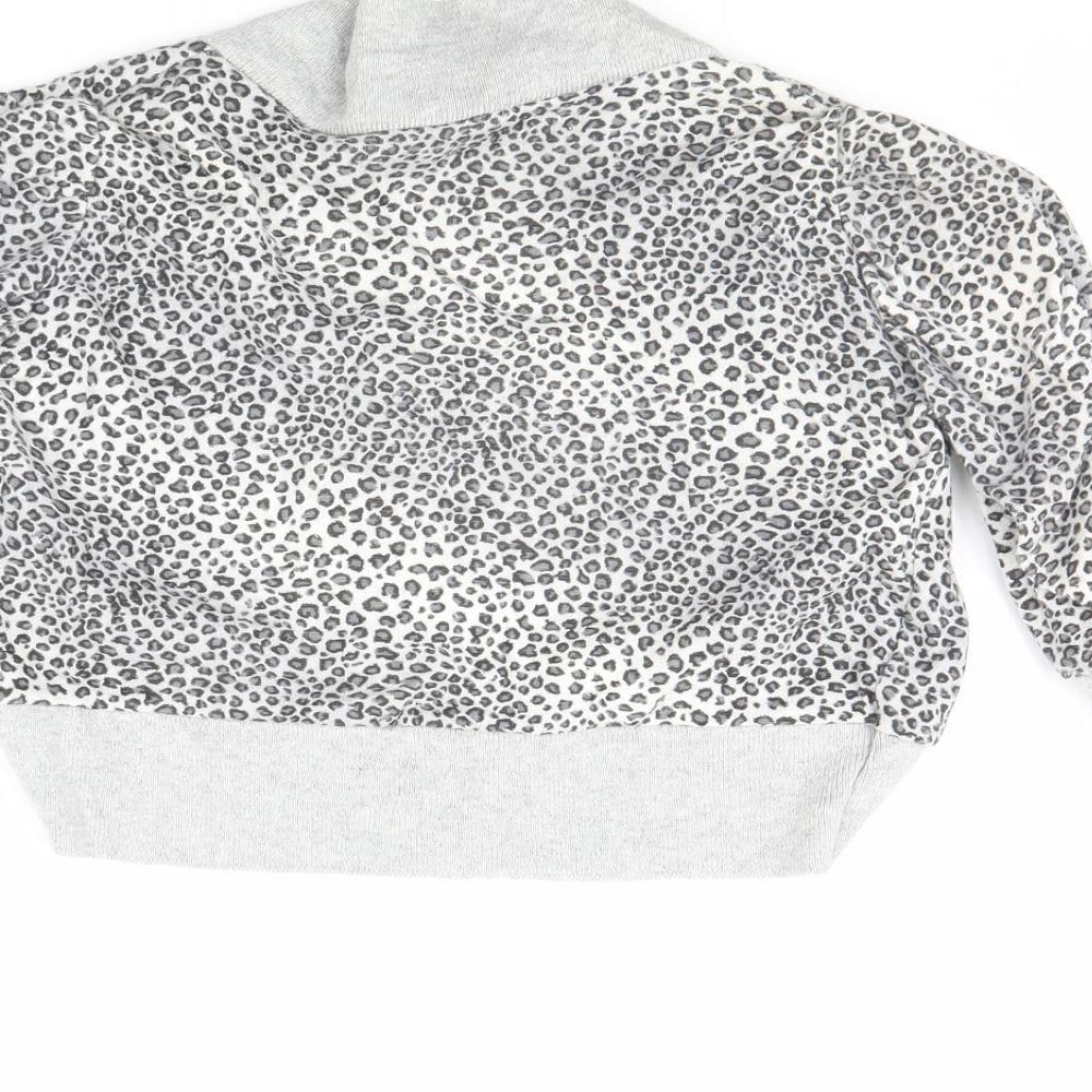 Ethel Austin Girls Grey Animal Print  Jacket  Size 12 Years
