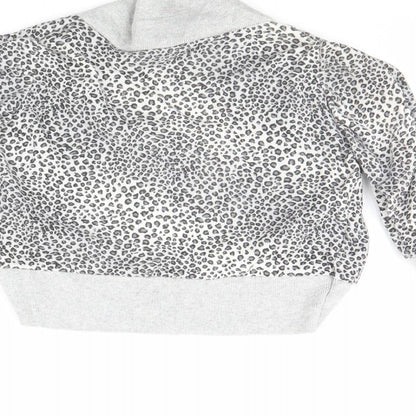 Ethel Austin Girls Grey Animal Print  Jacket  Size 12 Years