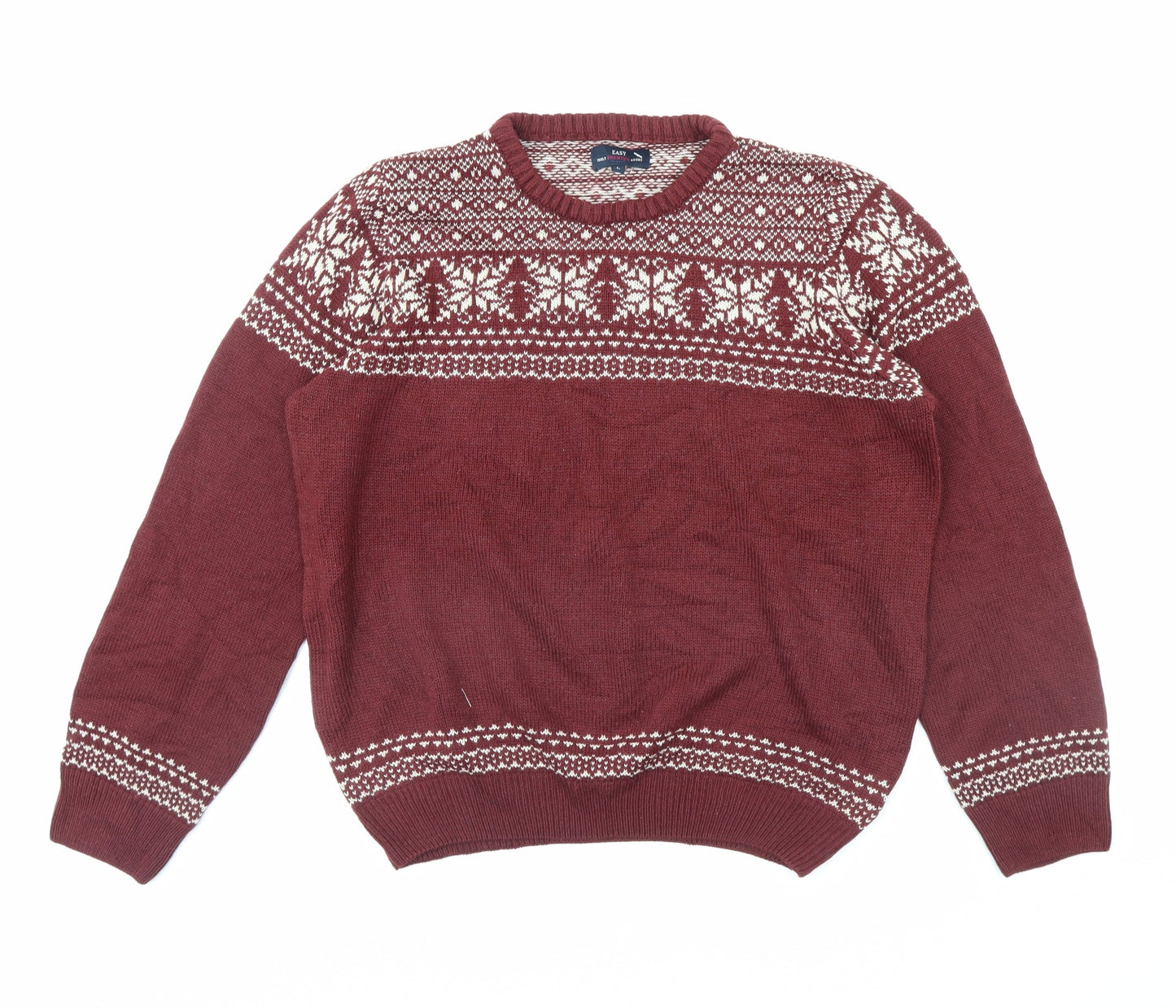 Easy Mens Red   Pullover Jumper Size L