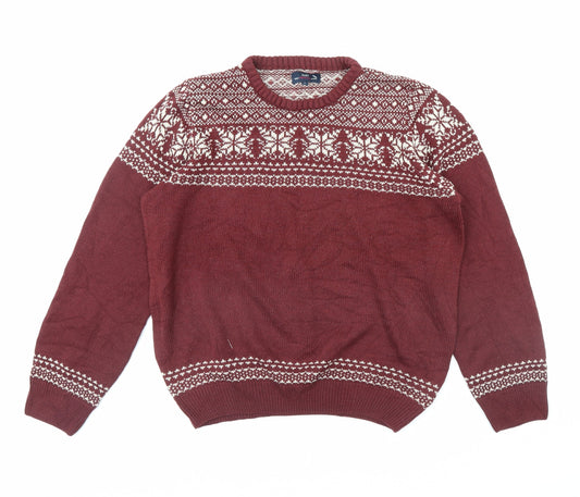 Easy Mens Red   Pullover Jumper Size L