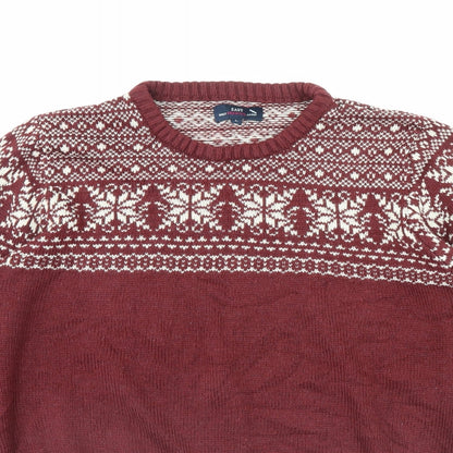 Easy Mens Red   Pullover Jumper Size L