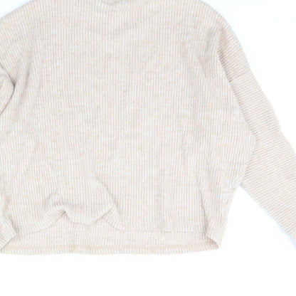 Womens UK Size 12 F&F Beige Pullover Jumper