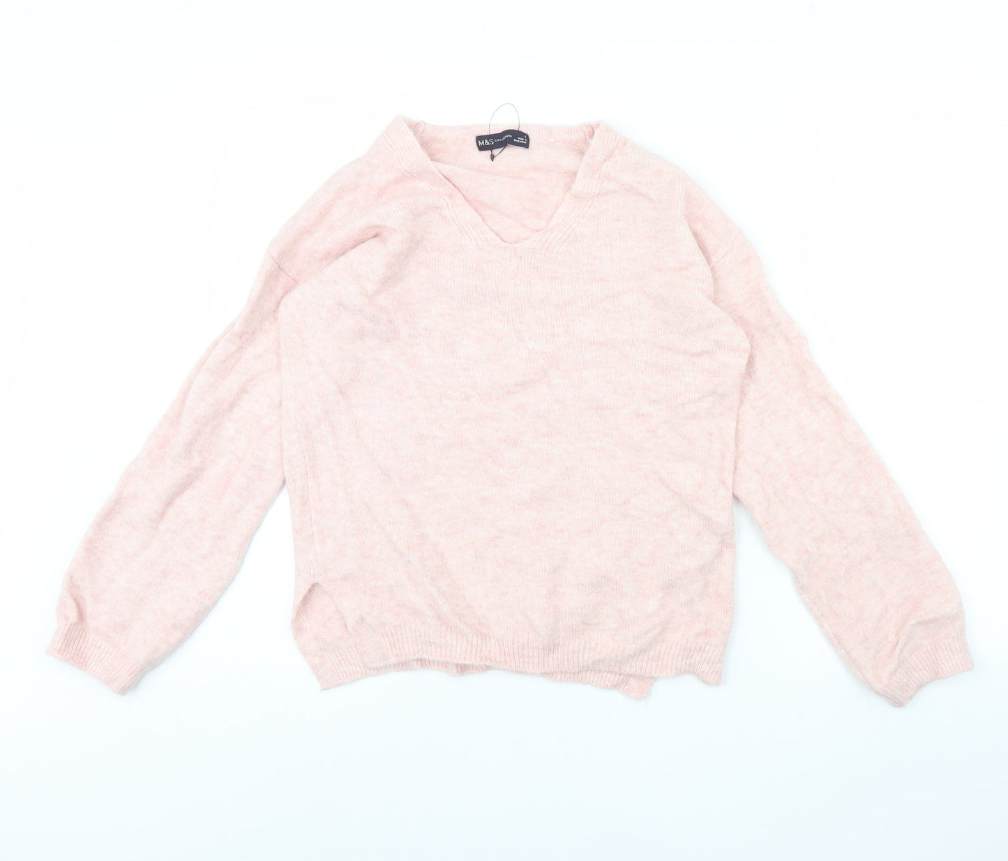 Womens UK Size S m&s Pink Pullover Jumper