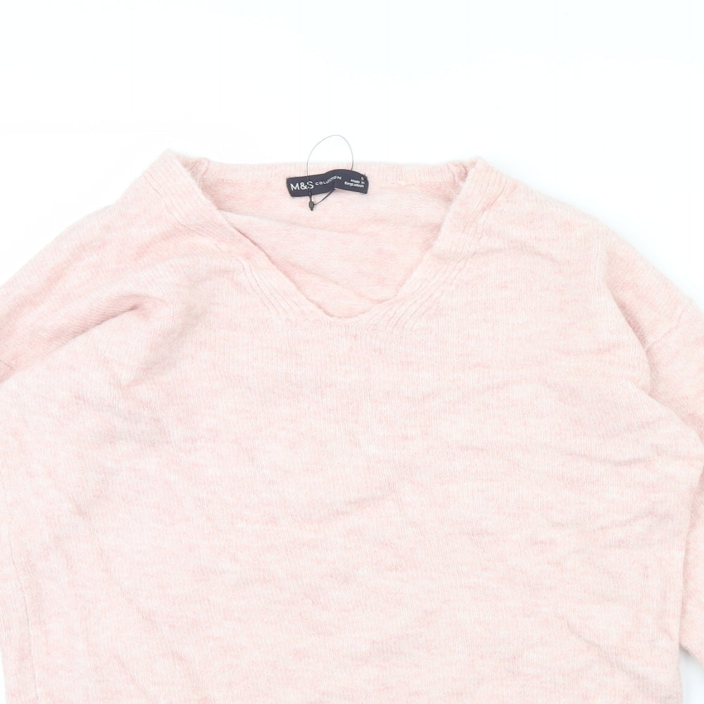 Womens UK Size S m&s Pink Pullover Jumper