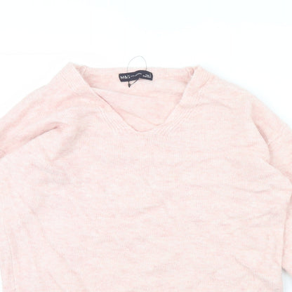Womens UK Size S m&s Pink Pullover Jumper