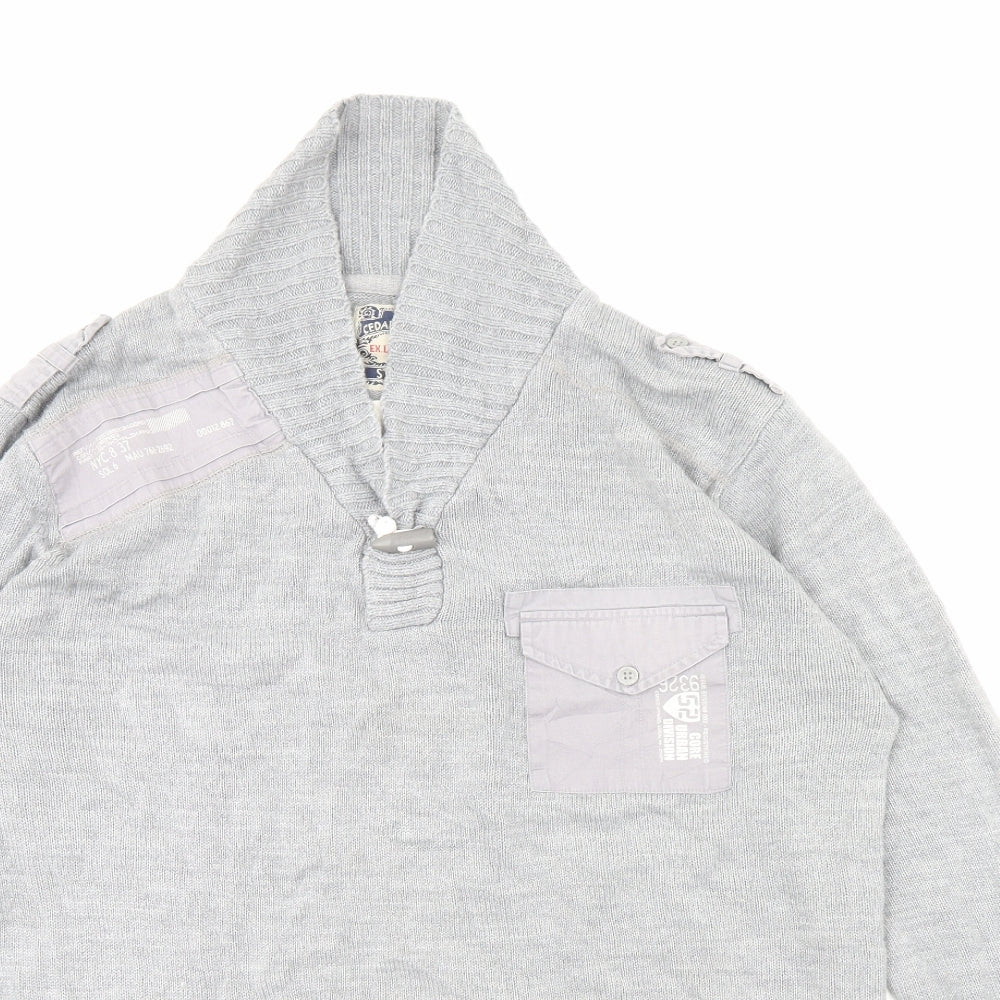 Cedar Wood State Mens Grey   Pullover Jumper Size XL