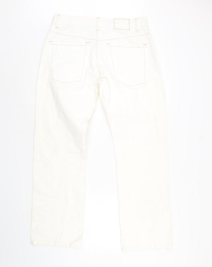 Parallel Womens Ivory  Denim Straight Jeans Size 36 in L32 in
