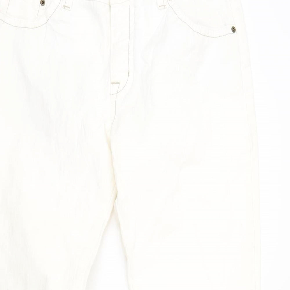 Parallel Womens Ivory  Denim Straight Jeans Size 36 in L32 in