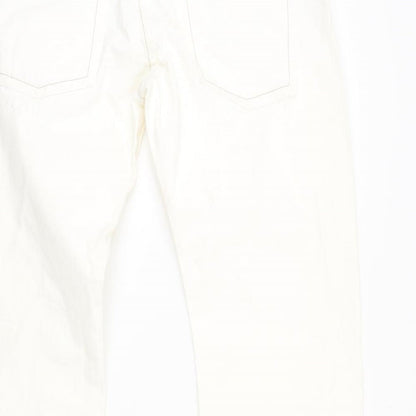 Parallel Womens Ivory  Denim Straight Jeans Size 36 in L32 in
