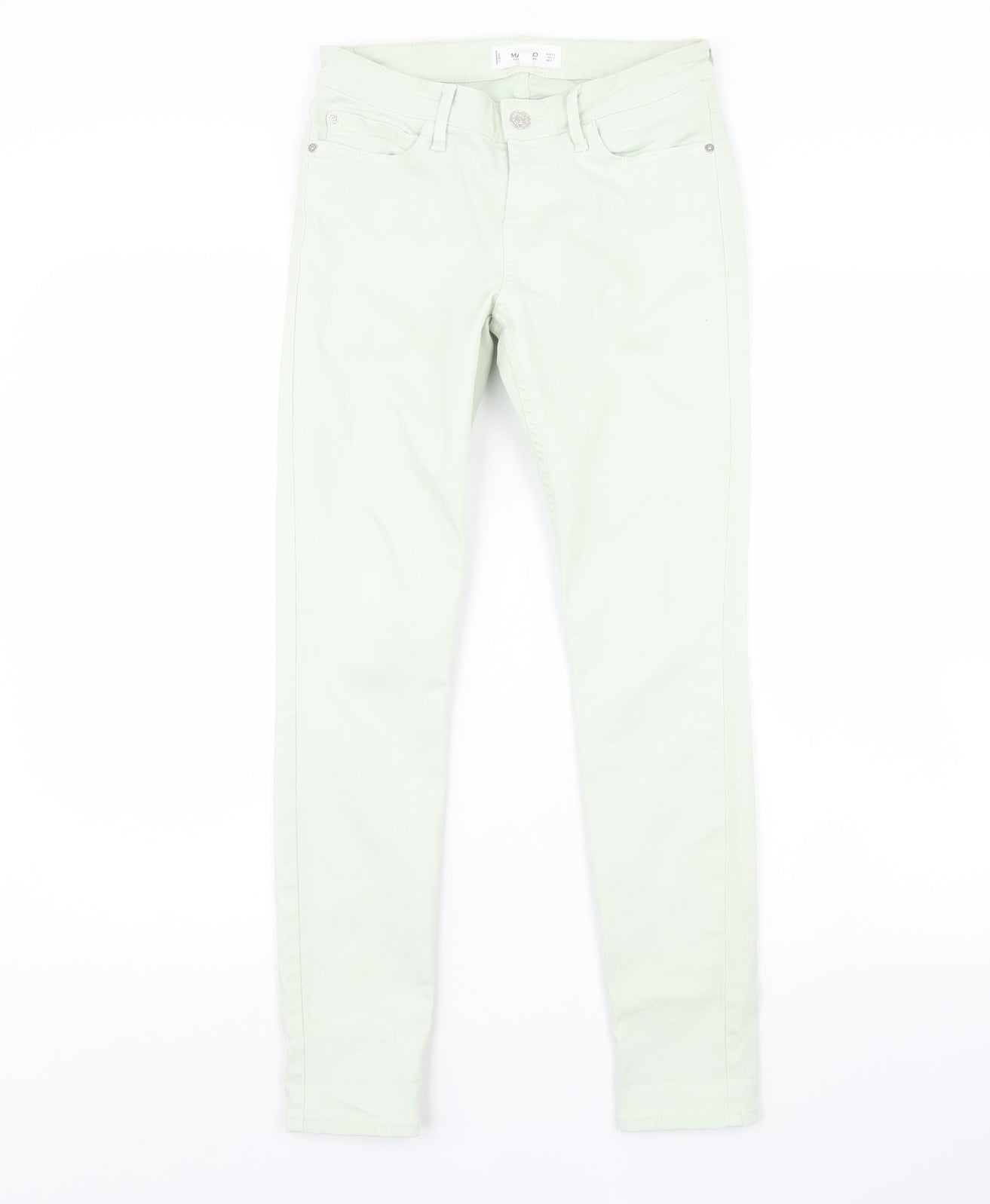 Mango Womens Green  Denim Skinny Jeans Size 6 L28 in