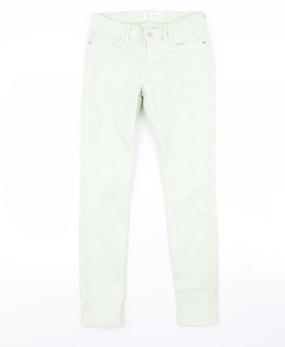Mango Womens Green  Denim Skinny Jeans Size 6 L28 in