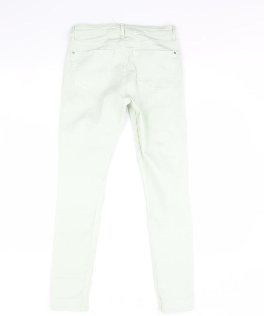 Mango Womens Green  Denim Skinny Jeans Size 6 L28 in
