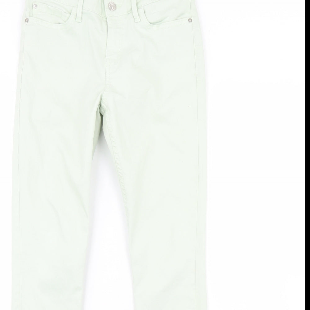 Mango Womens Green  Denim Skinny Jeans Size 6 L28 in