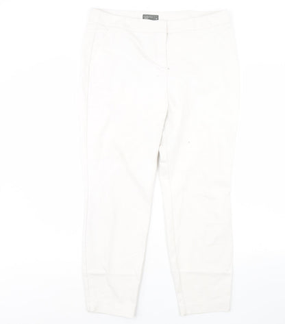 Womens UK Size 16 Papaya Regular Fit  White Trousers