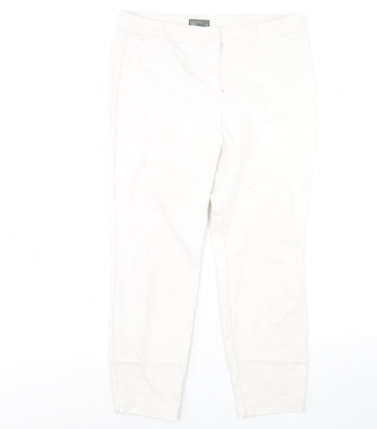 Womens UK Size 16 Papaya Regular Fit  White Trousers