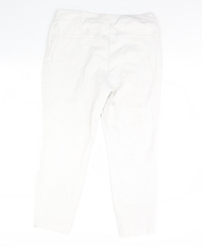Womens UK Size 16 Papaya Regular Fit  White Trousers